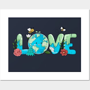 Love Earth Day Teacher Kids Environment - Save The Planet Posters and Art